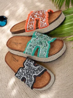 Best Klapki damskie z ozdobami Candy Candy Klapki Płaskie