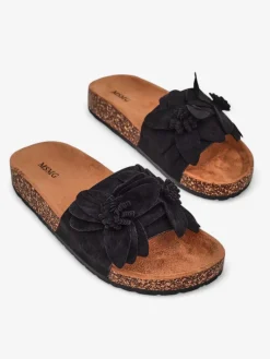 Sale Klapki damskie z kwiatuszkami Foules Klapki Płaskie