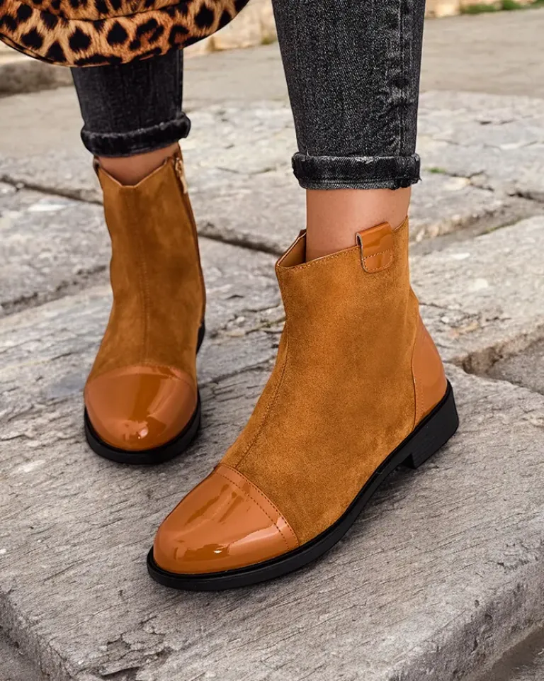 Best Klasyczne damskie botki Urbinos Botki Z Delikatnym Ociepleniem|Nowość