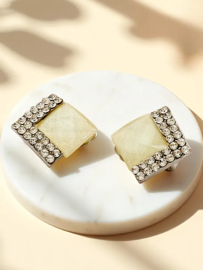 Sale Klipsy kolczyki damskie z kryształem i cyrkoniami Damskie Biżuteria