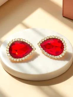 Outlet Klipsy kolczyki damskie z kryształem i cyrkoniami Damskie Biżuteria