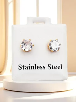 Sale Kolczyki damskie kółeczka z cyrkoniami Damskie Biżuteria