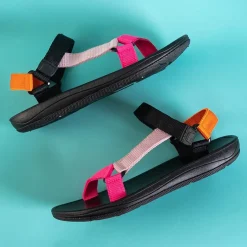 Best Kolorowe damskie sportowe sandały Tatag Sandały Płaskie