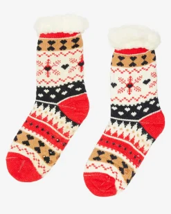 Clearance Kolorowe damskie skarpetki ze świątecznym wzorem Skarpetki