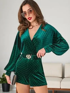 Online Kombinezon damski z cyrkoniami Kombinezony