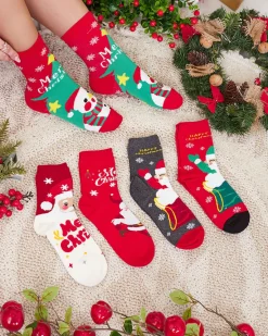 Sale Komplet damskich świątecznych skarpetek 5/pak Skarpetki