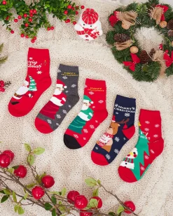 Sale Komplet damskich świątecznych skarpetek 5/pak Skarpetki