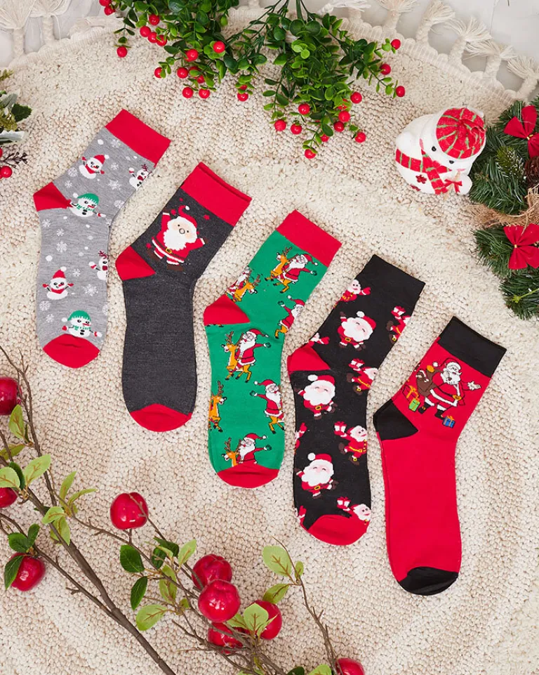 New Komplet męskich świątecznych skarpetek 5/pak Skarpetki