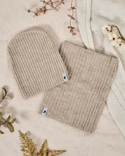 Komplet zimowy uniwersalny- czapka typu beanie z kominem Damskie Czapki|Czapki I Kapelusze