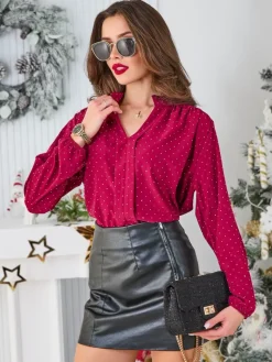 Koszula damska z cyrkoniami Bluzki / Koszule / Koszulki