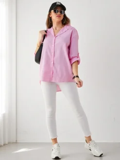 Outlet Koszula damska w paski Bluzki / Koszule / Koszulki