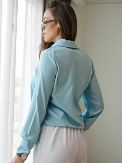 Sale Koszula damska a'la satynowa Bluzki / Koszule / Koszulki