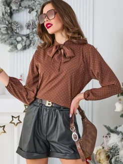 Sale Koszula damska z cyrkoniami Bluzki / Koszule / Koszulki