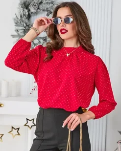 Clearance Koszula damska z cyrkoniami Bluzki / Koszule / Koszulki