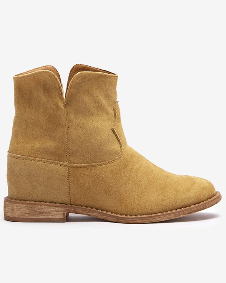 Best Kowbojki na krytym koturnie w kolorze camel Bluestone Botki Z Delikatnym Ociepleniem|Kowbojki