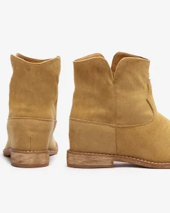 Best Kowbojki na krytym koturnie w kolorze camel Bluestone Botki Z Delikatnym Ociepleniem|Kowbojki