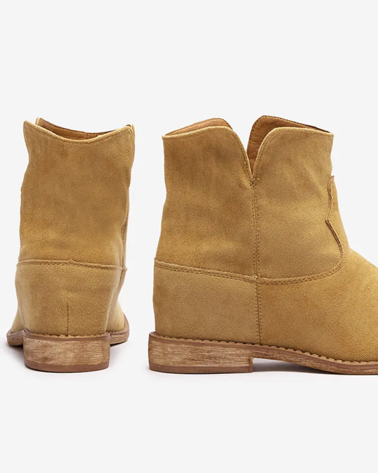 Best Kowbojki na krytym koturnie w kolorze camel Bluestone Botki Z Delikatnym Ociepleniem|Kowbojki