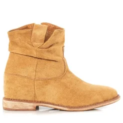 Clearance Kowbojki na koturnie w kolorze Brunoki Botki Z Delikatnym Ociepleniem|Kowbojki