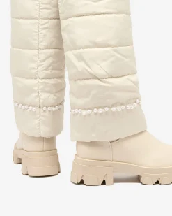 Outlet Kozaki damskie w kolorze owym Ameroe Kozaki Na Płaskim Obcasie|Kozaki Z Ociepleniem