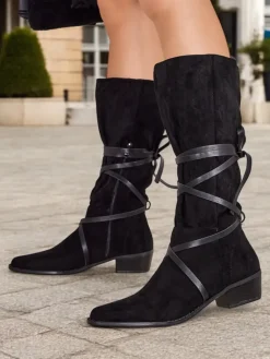 Clearance Kozaki na niskim obcasie Rolizoo Kozaki Bez Ocieplenia