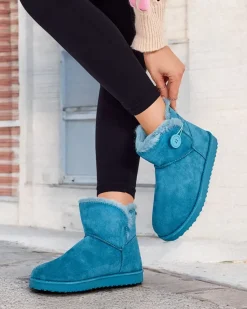 Outlet Krótkie buty a'la śniegowce damskie Malla Śniegowce|Botki Z Delikatnym Ociepleniem