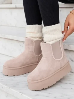 Sale Krótkie buty a'la śniegowce damskie Nomas Śniegowce|Botki Na Platformie