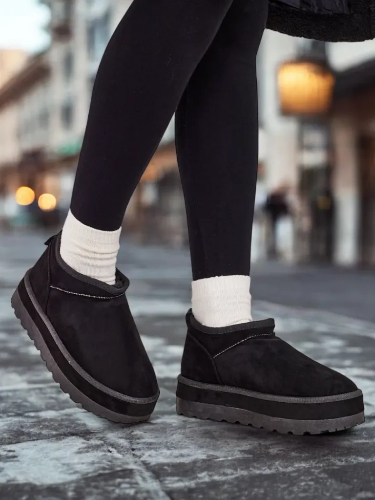 Best Krótkie buty a'la śniegowce damskie Biovve Śniegowce|Botki Z Delikatnym Ociepleniem