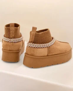 Best Krótkie buty a'la śniegowce damskie Nananna Śniegowce|Botki Z Delikatnym Ociepleniem