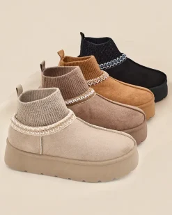 Best Krótkie buty a'la śniegowce damskie Nananna Śniegowce|Botki Z Delikatnym Ociepleniem