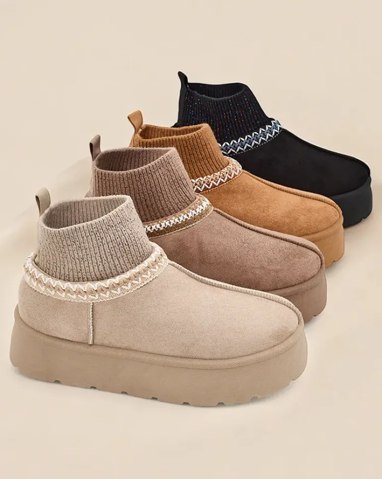 Best Krótkie buty a'la śniegowce damskie Nananna Śniegowce|Botki Z Delikatnym Ociepleniem