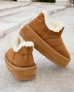 Sale Krótkie buty a'la śniegowce damskie Zoeno Śniegowce|Botki Z Delikatnym Ociepleniem