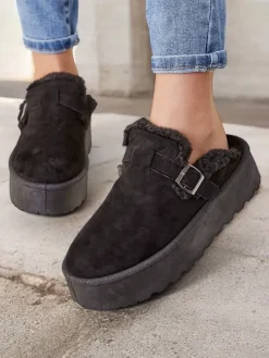 Clearance Krótkie buty a'la śniegowce bez pięty damskie Poctes Botki Z Delikatnym Ociepleniem|Śniegowce