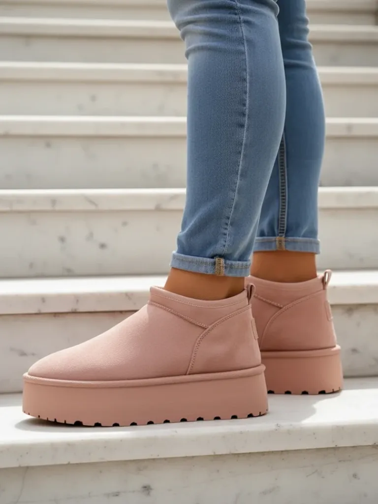 Best Krótkie buty a'la śniegowce damskie Ozozi Śniegowce|Botki Z Delikatnym Ociepleniem