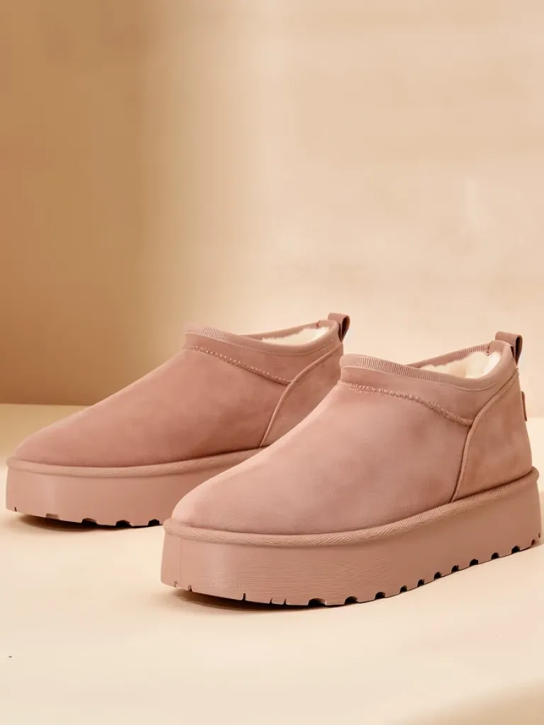 Best Krótkie buty a'la śniegowce damskie Ozozi Śniegowce|Botki Z Delikatnym Ociepleniem