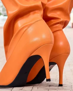 Krótkie kozaki damskie Sobete Kozaki Na Obcasie|Kozaki Bez Ocieplenia