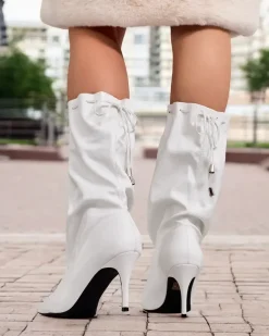 Krótkie kozaki damskie Sobete Kozaki Na Obcasie|Kozaki Bez Ocieplenia