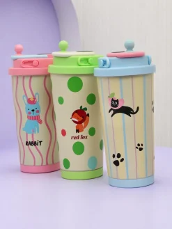 Sale Kubek termiczny z ustnikiem i czujnikiem temperatury Cute Animals Akcesoria