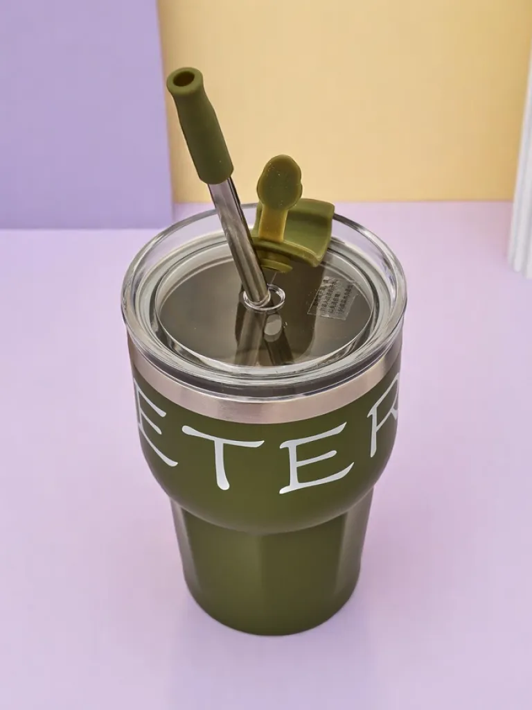 New Kubek termiczny ze słomką Beautiful Akcesoria