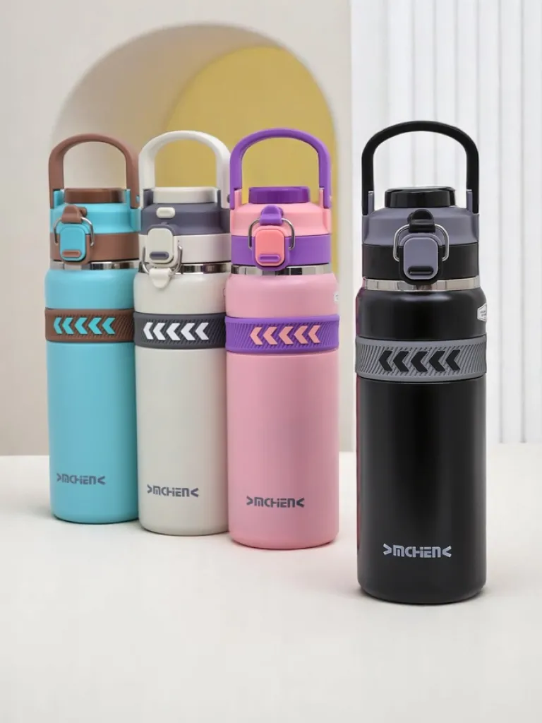 New Kubek termiczny bidon z ustnikiem i uchwytem Sports Experts Akcesoria