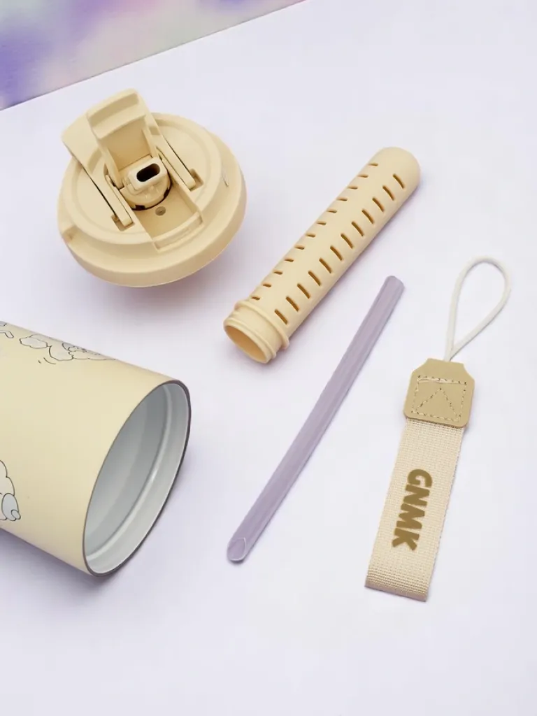 Outlet Kubek termiczny z koszyczkiem, słomką i ustnikiem Happy Dog Akcesoria