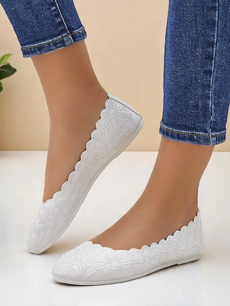 Hot Kwiatowe damskie baleriny Magerro Baleriny Klasyczne