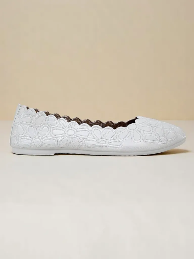 Hot Kwiatowe damskie baleriny Magerro Baleriny Klasyczne