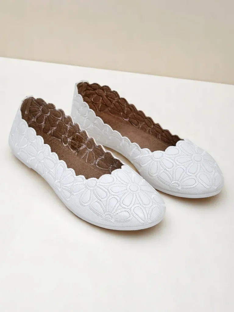 Hot Kwiatowe damskie baleriny Magerro Baleriny Klasyczne