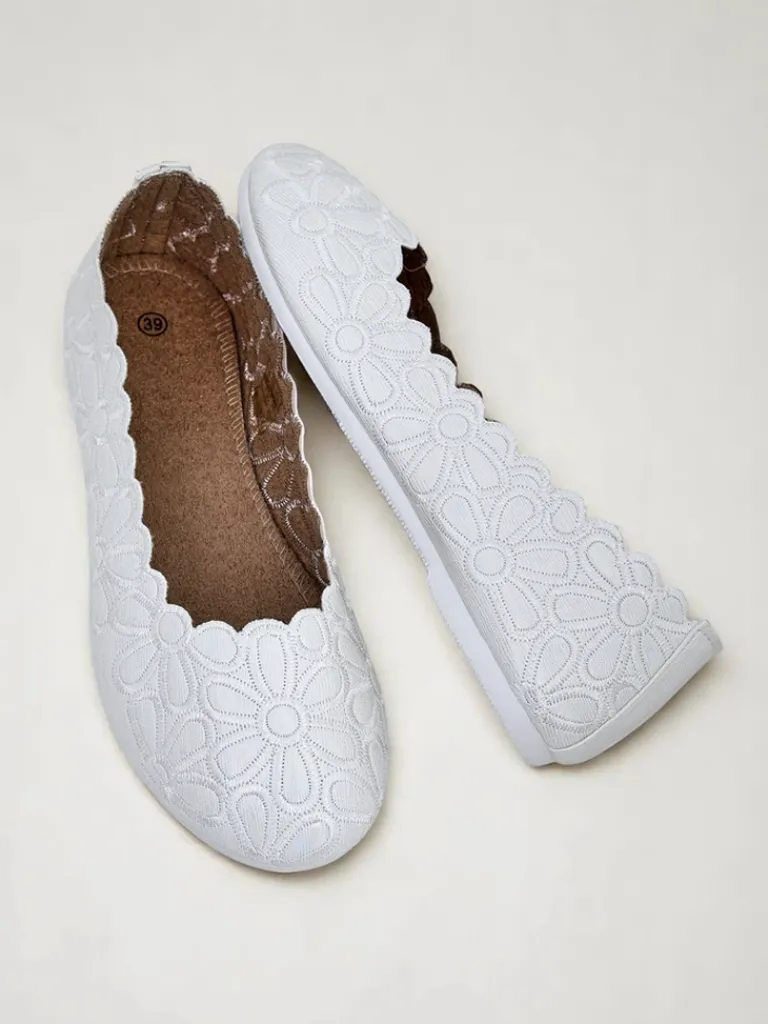 Hot Kwiatowe damskie baleriny Magerro Baleriny Klasyczne