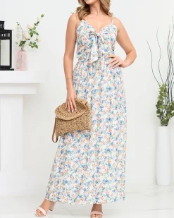 Best Kwiecista damska sukienka maxi na ramiączkach w kolorze m Sukienki Letnie|Sukienki Długie