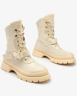 Discount Lakierowane botki damskie w kolorze m Setogy Botki Bez Ocieplenia|Botki Sznurowane