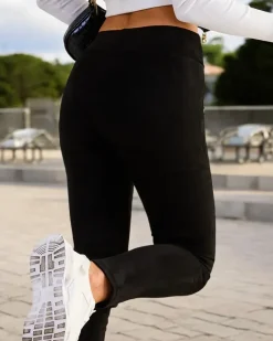 Discount Legginsy damskie a'la zamszowe Spodnie Dresowe