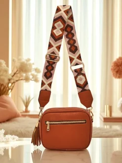 Best Mała damska torebka z eko skóry z kolorowym paskiem Kovi Lace Damskie Małe Torebki