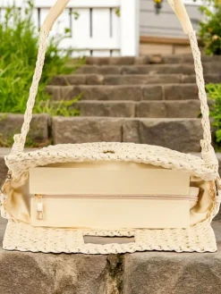 Mała słomiana torebka damska Mini Moon Straw Damskie Wiklinowe I Słomiane