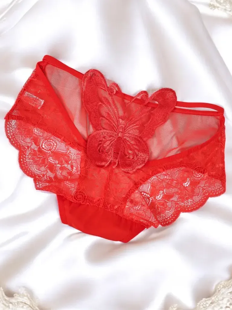 Best Majtki damskie typu figi z motylkiem Figi